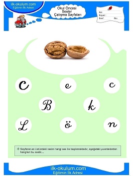 Çocuklar İçin C Sesi Çalışma Sayfaları 